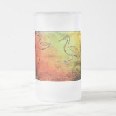 Naturbelag: Regenmilderte Enten und Krane Mattglas Bierglas (Mittel)