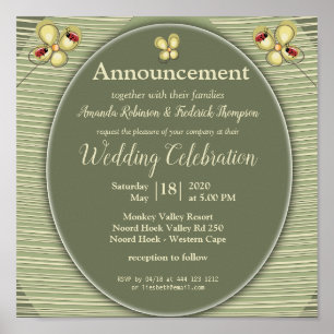 Naturbeläge und Streifen - Blume Poster