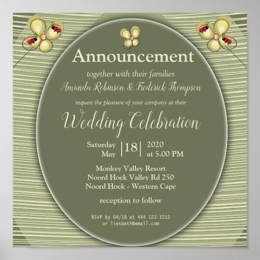 Naturbeläge und Streifen - Blume Poster (Vorne)