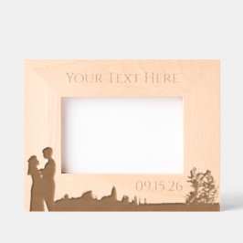 Naturblumenhochzeit Personalisiert Geätzte Rahmen