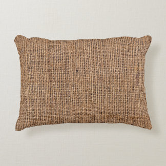 Naturbraune Burlap-Leinwand Grobgrunge Backgrou Dekokissen