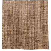 Naturbraune Burlap-Leinwand Grobgrunge Backgrou Duschvorhang (Vorderseite)