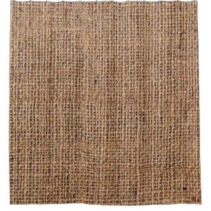 Naturbraune Burlap-Leinwand Grobgrunge Backgrou Duschvorhang