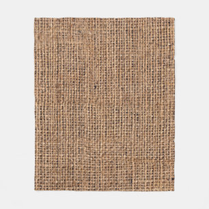 Naturbraune Burlap-Leinwand Grobgrunge Backgrou Fleecedecke