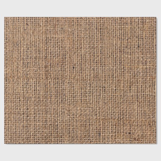 Naturbraune Burlap-Leinwand Grobgrunge Backgrou Geschenkpapier (Flach)