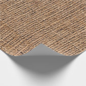 Naturbraune Burlap-Leinwand Grobgrunge Backgrou Geschenkpapier (Ecke)