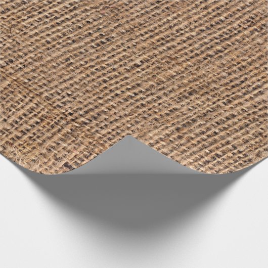 Naturbraune Burlap-Leinwand Grobgrunge Backgrou Geschenkpapier (Ecke)