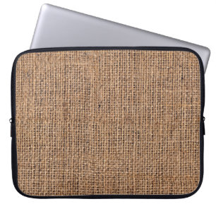Naturbraune Burlap-Leinwand Grobgrunge Backgrou Laptopschutzhülle