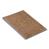 Naturbraune Burlap-Leinwand Grobgrunge Backgrou Notizblock (Rechte Seite)