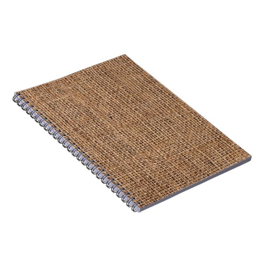 Naturbraune Burlap-Leinwand Grobgrunge Backgrou Notizblock (Rechte Seite)