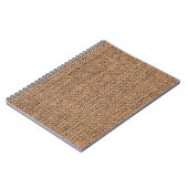 Naturbraune Burlap-Leinwand Grobgrunge Backgrou Notizblock (Linke Seite)