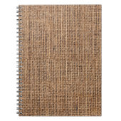 Naturbraune Burlap-Leinwand Grobgrunge Backgrou Notizblock (Vorderseite)