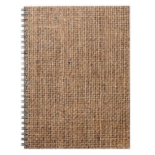 Naturbraune Burlap-Leinwand Grobgrunge Backgrou Notizblock