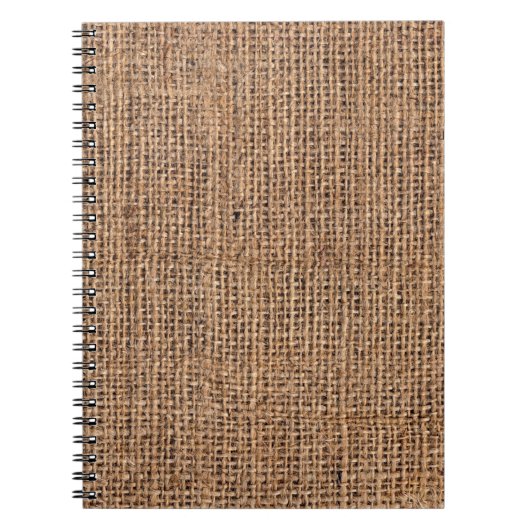 Naturbraune Burlap-Leinwand Grobgrunge Backgrou Notizblock (Vorderseite)