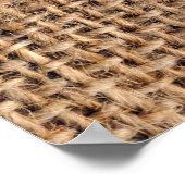 Naturbraune Burlap-Leinwand Grobgrunge Backgrou Poster (Ecke)