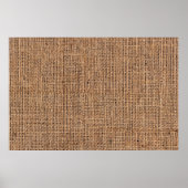 Naturbraune Burlap-Leinwand Grobgrunge Backgrou Poster (Vorne)