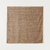 Naturbraune Burlap-Leinwand Grobgrunge Backgrou Wandteppich (Vorderseite (Horizontal))