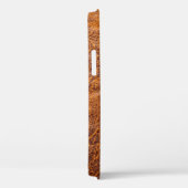 Naturbraune Ledertextur, Leder, Ski Case-Mate iPhone Hülle (Rückseite / Rechts)