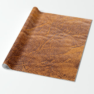 Naturbraune Ledertextur, Leder, Ski Geschenkpapier