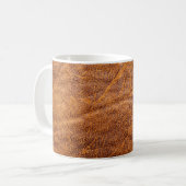 Naturbraune Ledertextur, Leder, Ski Kaffeetasse (Vorderseite Links)