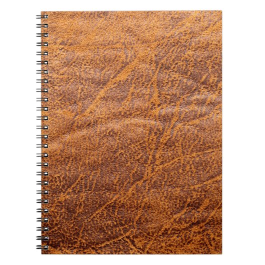 Naturbraune Ledertextur, Leder, Ski Notizblock (Vorderseite)