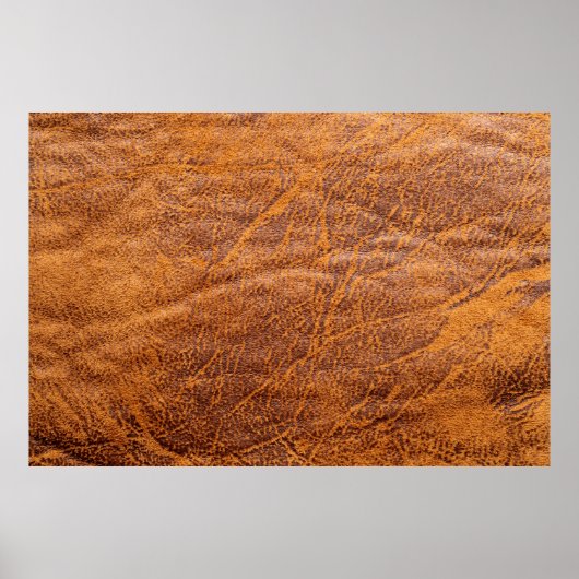 Naturbraune Ledertextur, Leder, Ski Poster (Vorne)