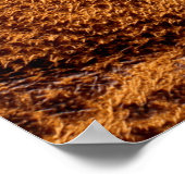Naturbraune Ledertextur, Leder, Ski Poster (Ecke)