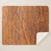 Naturbraune Ledertextur, Leder, Ski Sherpadecke (Vorderseite (Horizontal))