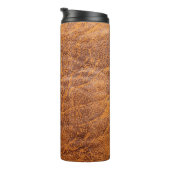 Naturbraune Ledertextur, Leder, Ski Thermosbecher (Nach rechts gedreht)
