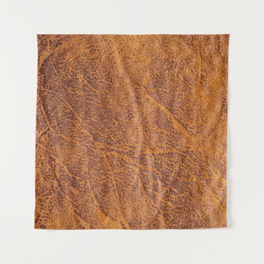 Naturbraune Ledertextur, Leder, Ski Wandteppich (Vorderseite (Horizontal))