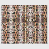 Naturbrauner Acid Wash Boa Constrictor Snakeskin Geschenkpapier (Flach)