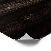 Naturbraunes Holzkreuz Poster (Ecke)