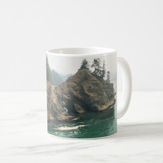 Naturbrücke, Felsenbucht Thunder, Oregon Kaffeetasse (VorderseiteRechts)