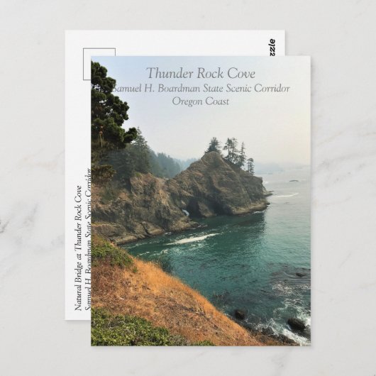 Naturbrücke, Felsenbucht Thunder, Oregon Postkarte (Vorne/Hinten)