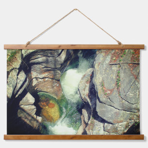 Naturbrücken mit Wassernatur Wandteppich Mit Holzrahmen