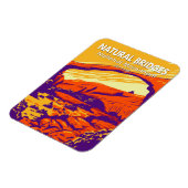 Naturbrücken Nationaldenkmal Utah Vintag Magnet (Linke Seite)