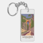 Naturbrücken Staat Park Virginia Vintag Schlüsselanhänger (Vorderseite links)