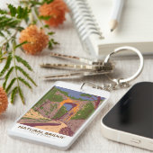 Naturbrücken Staat Park Virginia Vintag Schlüsselanhänger (Vorderseite rechts)