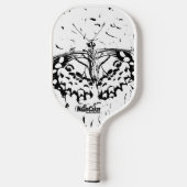 NaturCraze B&W Butterfly Paddel Pickleball Schläger (Rückseite)