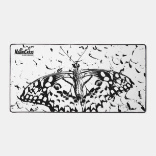 NaturCraze B&W hat die Schmetterlingsmatte zurückg Schreibtischunterlage