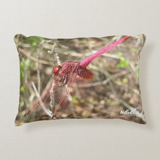 NaturCraze Pink Dragonfly Akzent Kissen (Vorderseite)
