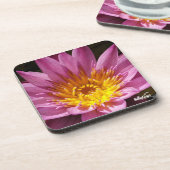 NaturCraze Pink Lotus Blume Hartkunststoff Unterse Getränkeuntersetzer (Linke Seite)