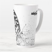 NaturCraze Schwarz-Weiß-Schmetterling Latte Tasse (Rechte Ecke)