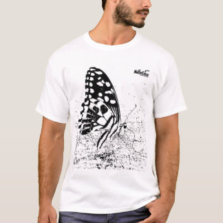 NaturCraze Schwarz-Weiß-Schmetterling-T - Shirt