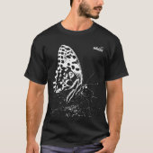 NaturCraze Weißer Schmetterling Schwarzer T - Shir T-Shirt (Vorderseite)