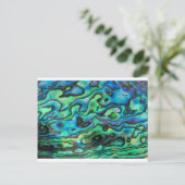 Naturdesign paua abalone Muschel Postkarte (Stehend Vorderseite)