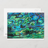 Naturdesign paua abalone Muschel Postkarte (Vorne/Hinten)