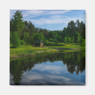 Naturdorf Hüttenwald Weißrussland Magnet