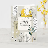 Nature Abstrakt Card Karte (Gelbe Blume)