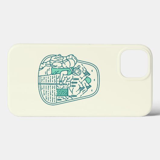 Nature Adventure Backpacker 3 Case-Mate iPhone Hülle (Rückseite (Horizontal))